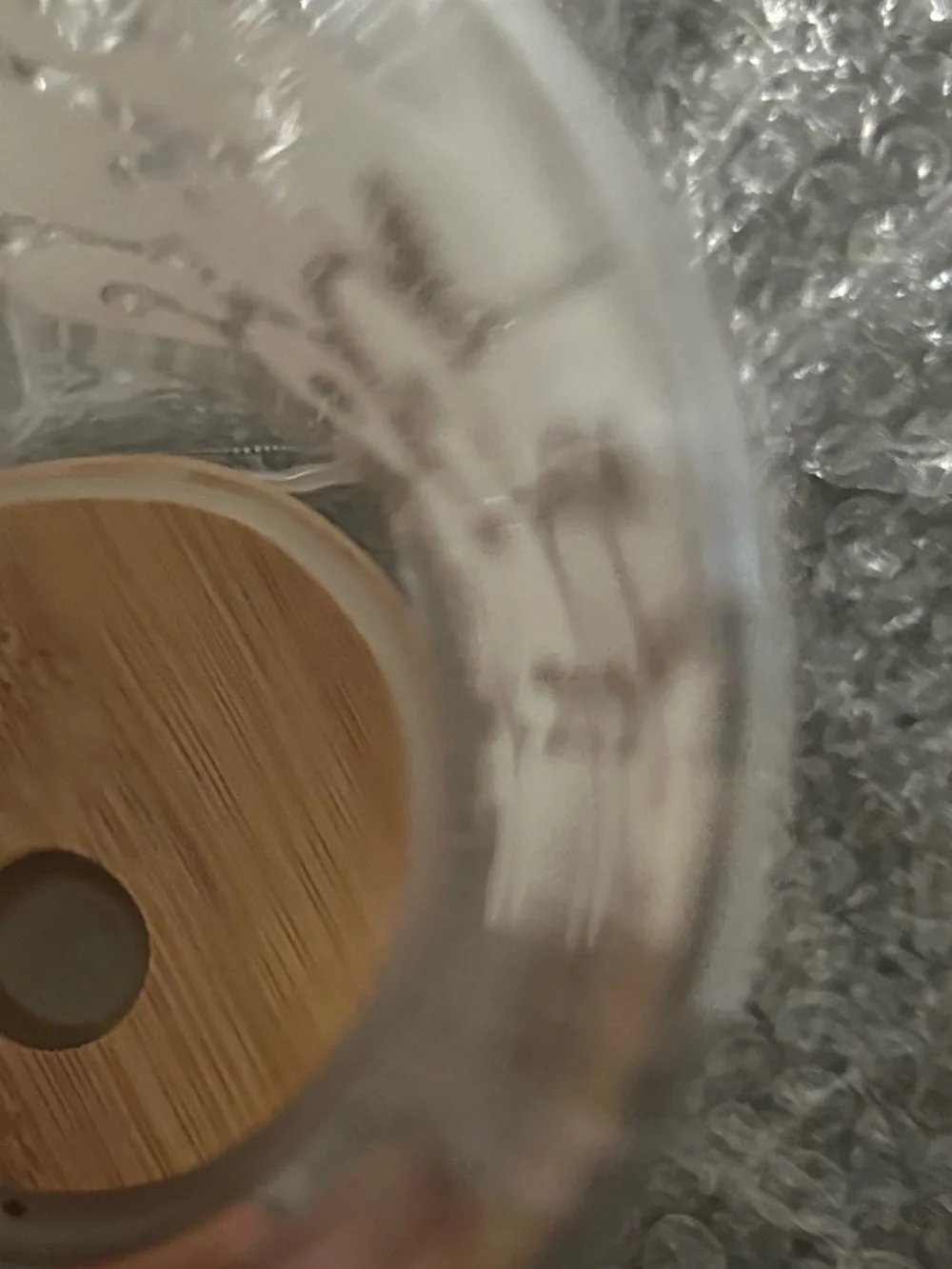 Clear Glass Canister with Bamboo Lid - Cool Mom Club Design
